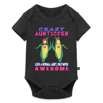 Crazy Aunticorn Like A Normal Aunt More Awesome - Baby Premium short-sleeve bodysuit - black - Front