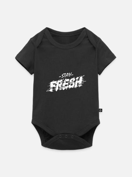 Stay Fresh - Bleibe frisch und locker - Baby Premium Kurzarmbody - Schwarz