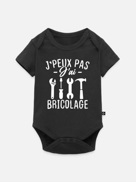 Ich kann nicht DIY - Baby Premium Kurzarmbody - Schwarz