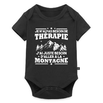 J'ai juste besoin d'aller à la montagne Humour - Body à manches courtes Premium Bébé - noir - Devant