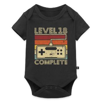 Level 18 complete Gift 18 years Birthday - Baby Premium short-sleeve bodysuit - black - Front
