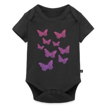 Schmetterling, Butterfly - Baby Premium Kurzarmbody - Schwarz - Vorne
