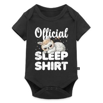 Alpaca Llama Official Sleep Shirt Lazy Relax - Baby Premium short-sleeve bodysuit - black - Front