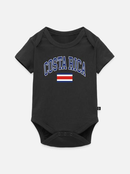 Costa Rica - Baby Premium Kurzarmbody - Schwarz