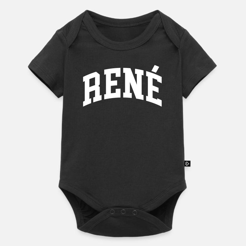 René - Body à manches courtes Premium Bébé - noir