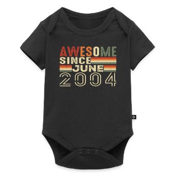 Juni 2004 Original 2004 Jubiläum 2004 Juni 2004 - Baby Premium Kurzarmbody - Schwarz - Vorne