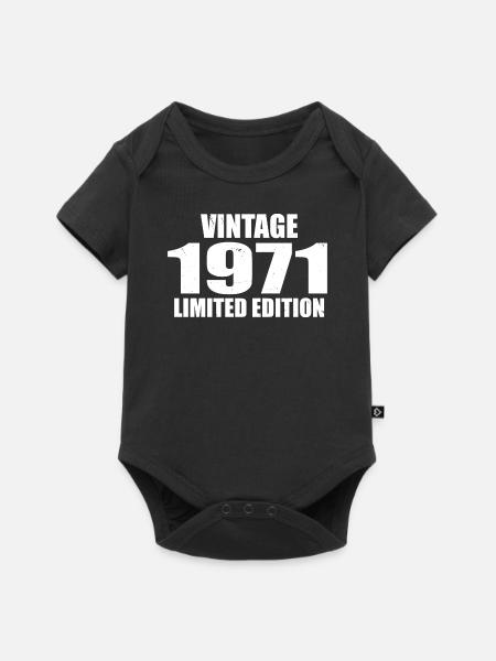 Millésime 1971 Anniversaire 1971 - Rétro 1971 - Body à manches courtes Premium Bébé - noir