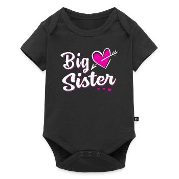 Big Sister - Big sister sibling baby - Baby Premium short-sleeve bodysuit - black - Front