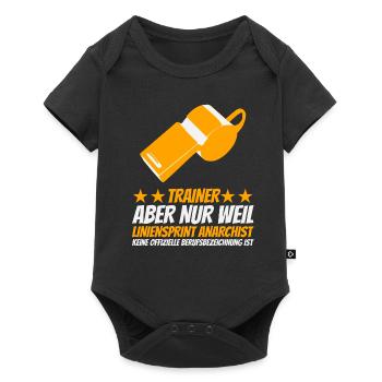 Basketball Trainer Coach Übung Liniensprint Pfeife - Baby Premium Kurzarmbody - Schwarz - Vorne