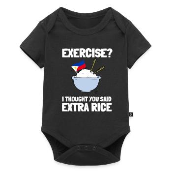 Phillipino Filipino Rice Lover Pinoy Foodie - Baby Premium Kurzarmbody - Schwarz - Vorne