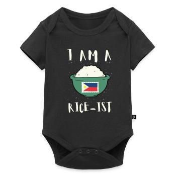 Phillipino Filipino Rice Lover Pinoy Foodie - Baby Premium Kurzarmbody - Schwarz - Vorne