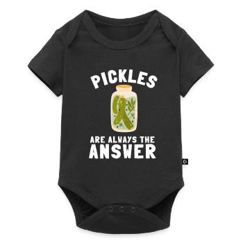 Pickles Cucumber Pickle Lover Pickle Jar Canned - Baby Premium Kurzarmbody - Schwarz - Vorne
