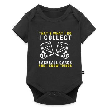 Baseball Card Collector And Baseball Memorabilia - Baby Premium short-sleeve bodysuit - black - Front