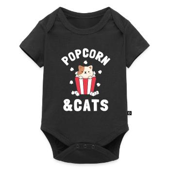Popcorn Machine Movie Lover Theater Cinema - Baby Premium short-sleeve bodysuit - black - Front