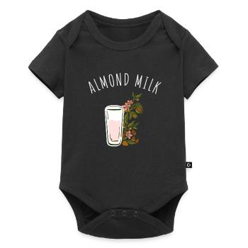 Lait d’amande sans produits laitiers végétaliens à base de plantes - Body à manches courtes Premium Bébé - noir - Devant