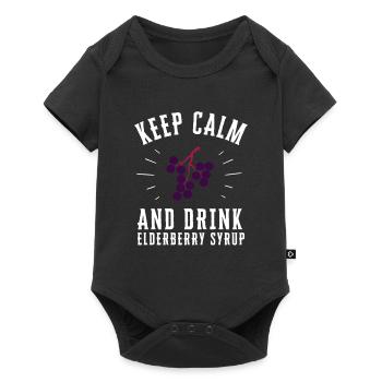Elderberry Syrup Drink Flu Sambucus Homeopath - Baby Premium short-sleeve bodysuit - black - Front