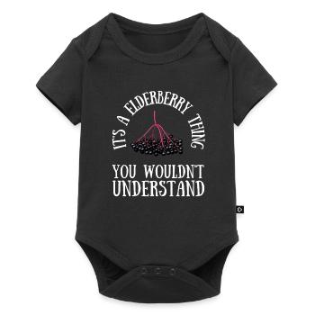 Elderberry Syrup Drink Flu Sambucus Homeopath - Baby Premium short-sleeve bodysuit - black - Front