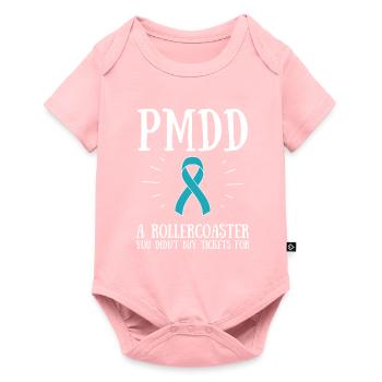 PMDD Awareness Premenstrual Syndrome Menstrual - Baby Premium Kurzarmbody - Rosa - Vorne