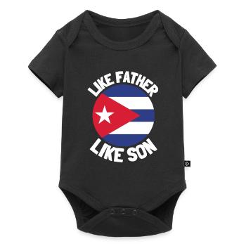 Like Father Like Son Heritage Origin Father's Day - Baby Premium Kurzarmbody - Schwarz - Vorne