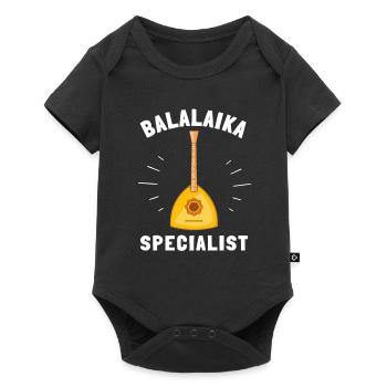 Balalaika Guitar Ukulele Baglama Russian Folk - Baby Premium Kurzarmbody - Schwarz - Vorne