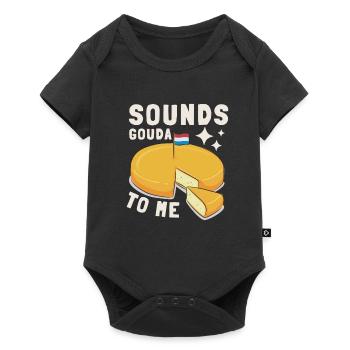 Cheesemonger Cheese Maker Gouda Lover - Baby Premium Kurzarmbody - Schwarz - Vorne