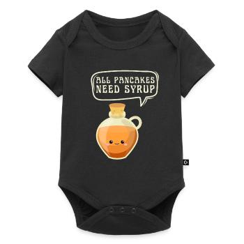 Syrup For Pancakes Flipping Flapjack Breakfast - Baby Premium short-sleeve bodysuit - black - Front