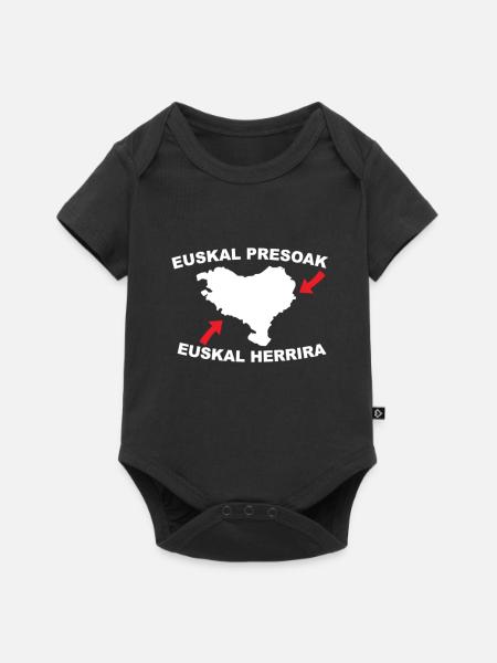 Euskal Presoak Euskal Herria Pays Basque - Body à manches courtes Premium Bébé - noir