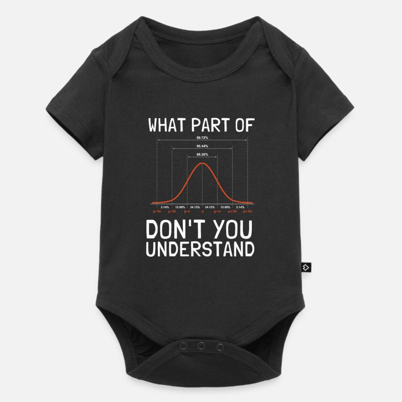 Normal Distribution Statistician Data Scientist - Baby Premium Kurzarmbody - Schwarz
