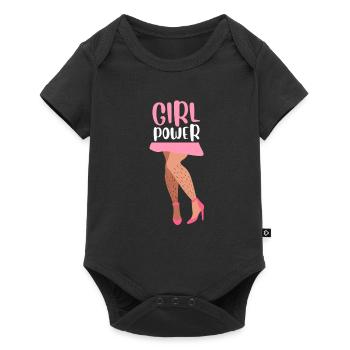 Feminist Anti Shaving Hairy Body - Baby Premium short-sleeve bodysuit - black - Front