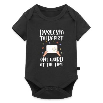 Mois de la sensibilisation à la thérapie de lecture dyslexique, Dyslexie - Body à manches courtes Premium Bébé - noir - Devant