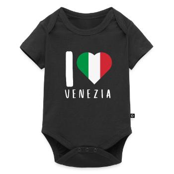 Venise Gondole Italie Venise - Body à manches courtes Premium Bébé - noir - Devant