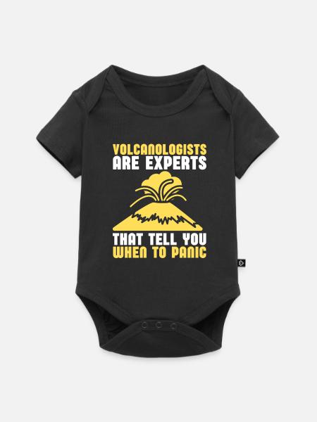 Volcanologists Geologist Magma Volcano - Baby Premium Kurzarmbody - Schwarz