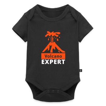 Volcanologists Geologist Magma Volcano - Baby Premium Kurzarmbody - Schwarz - Vorne