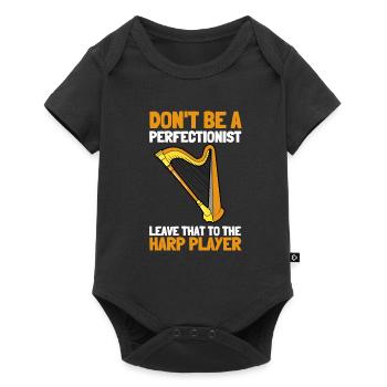 Harp Player Musician Musical Harpist - Baby Premium Kurzarmbody - Schwarz - Vorne