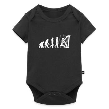 Harp Player Musician Musical Harpist - Baby Premium Kurzarmbody - Schwarz - Vorne