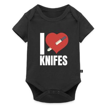 Hunting Knife Collector Flipping Knife, - Baby Premium short-sleeve bodysuit - black - Front