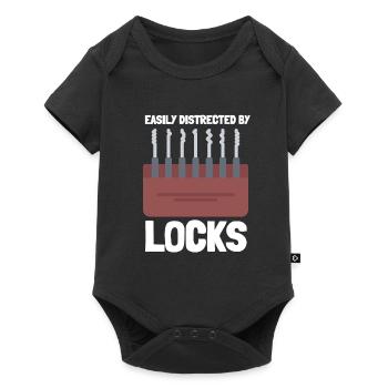 Lockpick Lockpicking Professional Locksmith - Baby Premium Kurzarmbody - Schwarz - Vorne