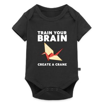 Artisanat de pliage de papier japonais Origami Master - Body à manches courtes Premium Bébé - noir - Devant