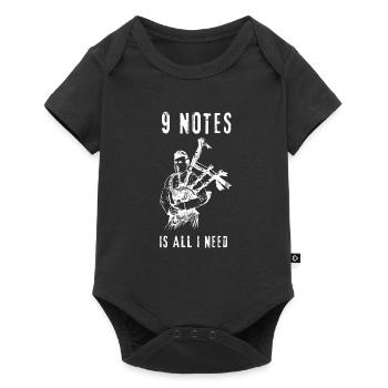 Joueur de cornemuse Scotsman Cornemuse - Body à manches courtes Premium Bébé - noir - Devant