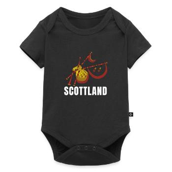 Joueur de cornemuse Scotsman Cornemuse - Body à manches courtes Premium Bébé - noir - Devant