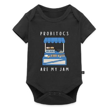 Probiotiques Produits laitiers, Yogourt glacé - Body à manches courtes Premium Bébé - noir - Devant