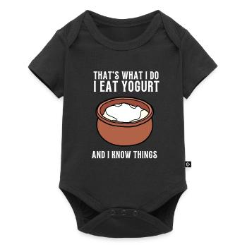 Probiotiques Produits laitiers, Yogourt glacé - Body à manches courtes Premium Bébé - noir - Devant