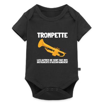Trompette Orchestre Homme Femme Enfants Cadeau - Baby Premium Kurzarmbody - Schwarz - Vorne
