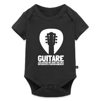 Guitare Orchestre Homme Femme Enfants Cadeau - Baby Premium Kurzarmbody - Schwarz - Vorne