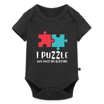 Puzzle Queen - Je passe devant mon heure de coucher - Body à manches courtes Premium Bébé - noir - Devant