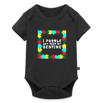 Puzzle Queen - Je passe devant mon heure de coucher - Body à manches courtes Premium Bébé - noir - Devant