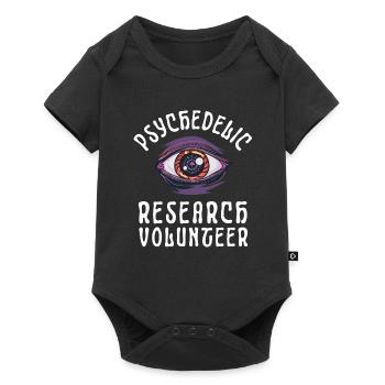 Psychedelic Research Volunteer - Baby Premium Kurzarmbody - Schwarz - Vorne