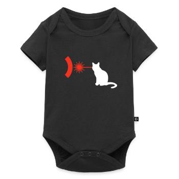 Cat With Laser Eyes - Baby Premium short-sleeve bodysuit - black - Front