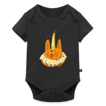 Cat Unicorn Donut - Baby Premium short-sleeve bodysuit - black - Front