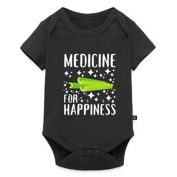 Jus de céleri végétalien végétarien végétarien biologique - Body à manches courtes Premium Bébé - noir - Devant